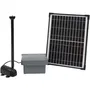 Ubbink Pompe de fontaine solaire SolarMax 600 Accu Power Control - 700 l/h - Fonction jour/nuit - Batterie LiFePO4 - Avec jets volcan et cloche