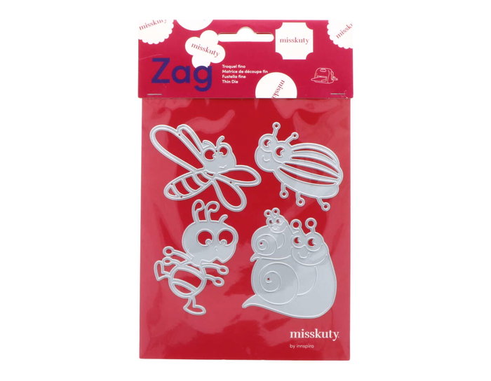 Misskuty Lot de 4 emporte-pièces fins ZAG motifs insectes et escargots Misskuty Lot de 4 emporte-pièces fins ZAG motifs insectes et escargots