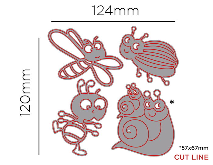 Misskuty Lot de 4 emporte-pièces fins ZAG motifs insectes et escargots Misskuty Lot de 4 emporte-pièces fins ZAG motifs insectes et escargots