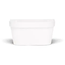 Garden ID Pot mural Star Blanc 36 x 16 cm - Avec réserve d'eau et système anti-débordement - Fabriqué en matériaux recyclés