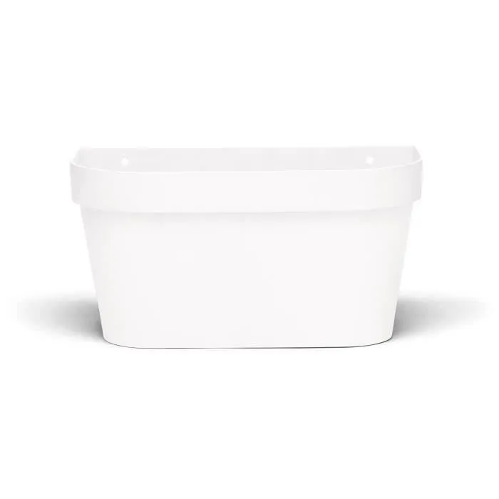 Garden ID Pot mural Star Blanc 36 x 16 cm - Avec réserve d'eau et système anti-débordement - Fabriqué en matériaux recyclés Garden ID Pot mural Star Blanc 36 x 16 cm - Avec réserve d'eau et système anti-débordement - Fabriqué en matériaux recyclés