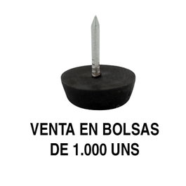 HERRAJES ALK OTTO deslizante-quitaruido ø17 mm Noir (Sac de 1000)