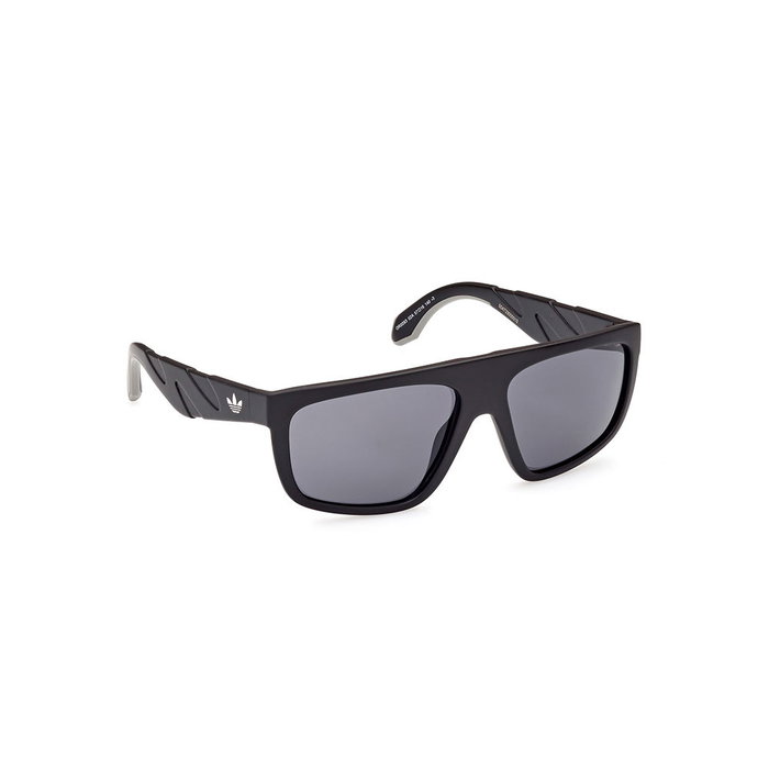 Adidas Sport OR0093 02A - Lunettes de soleil unisexe monture carrée noire mat verres fumés 57 mm branches 140 mm
