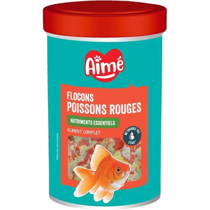 Aime Aliment pour Poissons Rouges - Flocons pour Aquarium - Nourriture Équilibrée avec Nutriments Essentiels - 1000 ml Aime Aliment pour Poissons Rouges - Flocons pour Aquarium - Nourriture Équilibrée avec Nutriments Essentiels - 1000 ml