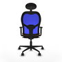 Piqueras y Crespo Chaise de Bureau Jorquera 1D036N1 Bleu et Marron