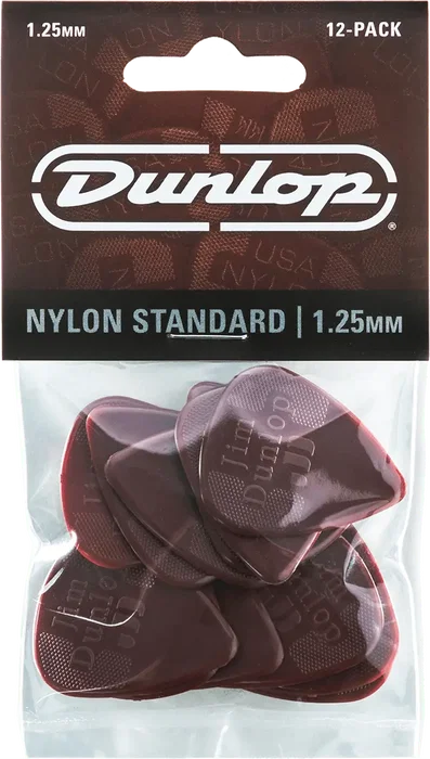 DUNLOP Pack de 12 médiators nylon standard - 1,25 mm DUNLOP Pack de 12 médiators nylon standard - 1,25 mm