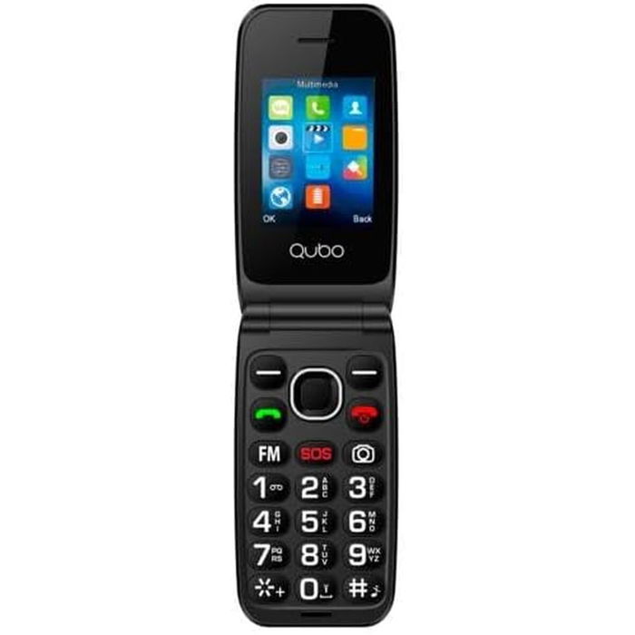 Téléphone portable pour personnes âgées Qubo P-210NW 4G Noir 128 GB 256 GB Single Core 75"