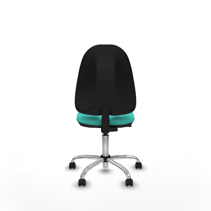 PIQUERAS Y CRESPO Chaise de bureau Algarra, similicuir turquoise, sans accoudoirs
