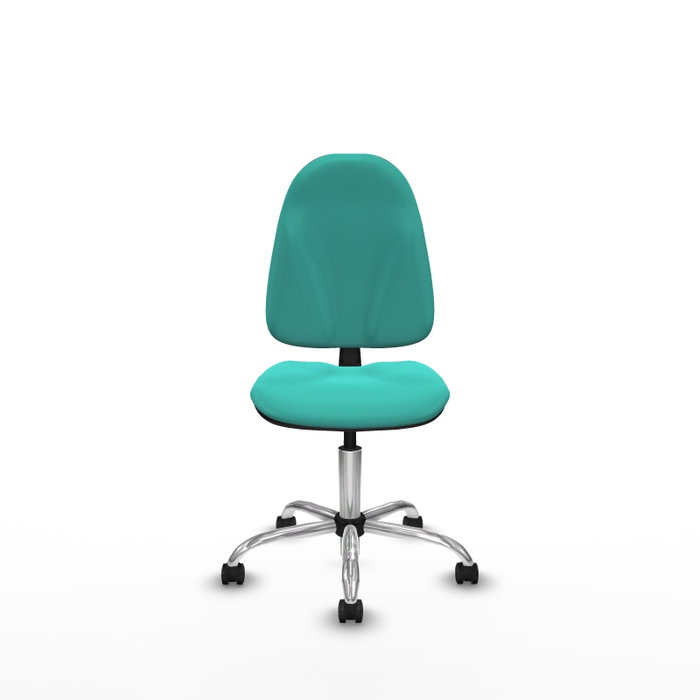 PIQUERAS Y CRESPO Chaise de bureau Algarra, similicuir turquoise, sans accoudoirs