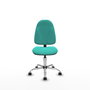 PIQUERAS Y CRESPO Chaise de bureau Algarra, similicuir turquoise, sans accoudoirs