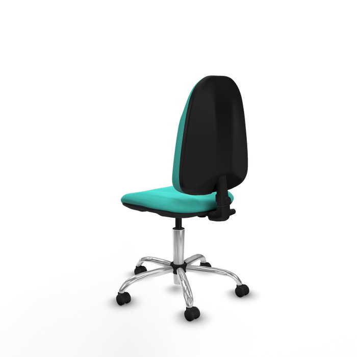 PIQUERAS Y CRESPO Chaise de bureau Algarra, similicuir turquoise, sans accoudoirs