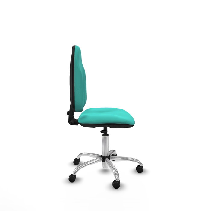 PIQUERAS Y CRESPO Chaise de bureau Algarra, similicuir turquoise, sans accoudoirs