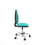 PIQUERAS Y CRESPO Chaise de bureau Algarra, similicuir turquoise, sans accoudoirs