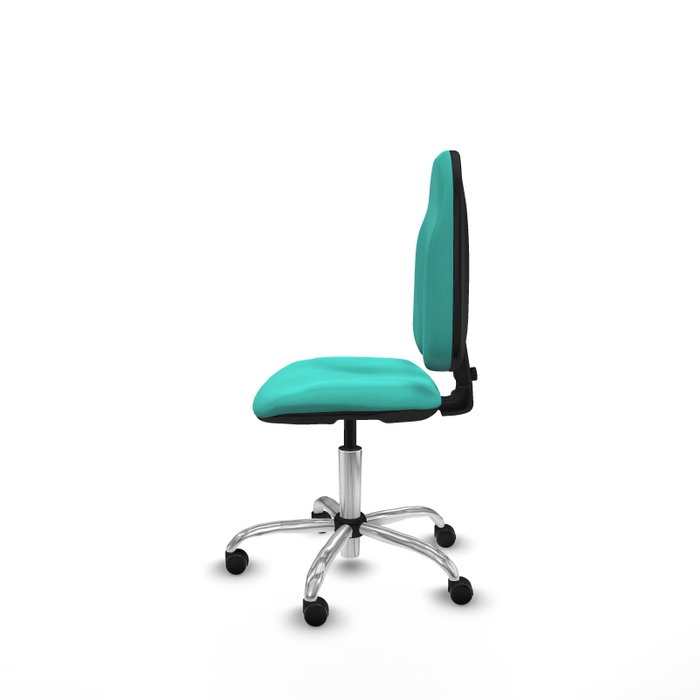 PIQUERAS Y CRESPO Chaise de bureau Algarra, similicuir turquoise, sans accoudoirs