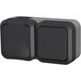 QUARX Aqua Pro Interrupteur + prise - Extérieur IP55 Gris
