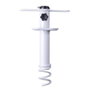 Marbueno 10506 Pincho Parasol à Visser Acier Blanc 35,5x15x6 cm pour Plage et Jardin