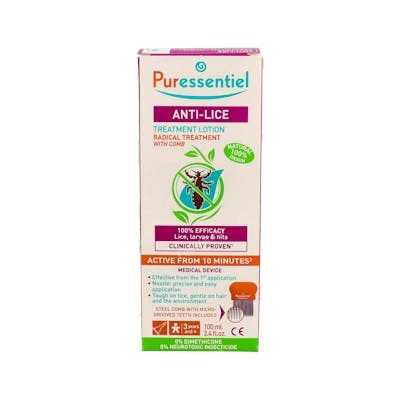 PURESSENTIEL Lotion Anti-Poux avec Peigne 100ml PURESSENTIEL Lotion Anti-Poux avec Peigne 100ml