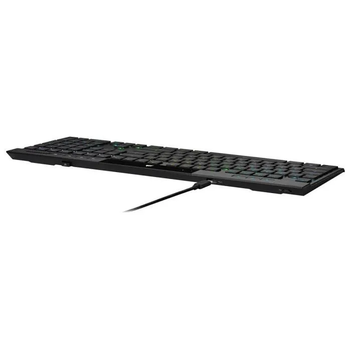 CORSAIR K100 AIR Wireless Clavier Gaming Mécanique AZERTY avec Switch CHERRY MX Ultra Low Profile, Rétroéclairage LED RGB, Châssis Aluminium Brossé, Noir