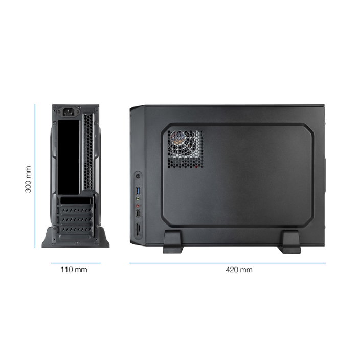Tooq Boîtier PC TQC-3007U3C-B Noir Micro-ATX Mini-ITX avec Alimentation 500W USB 3.0 Tooq Boîtier PC TQC-3007U3C-B Noir Micro-ATX Mini-ITX avec Alimentation 500W USB 3.0