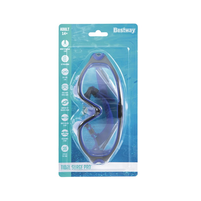 Bestway 21194 Masque de Plongée en Silicone Antivapeur, Assorti de Couleurs, pour 14 Ans et Plus, Plage et Piscine Bestway 21194 Masque de Plongée en Silicone Antivapeur, Assorti de Couleurs, pour 14 Ans et Plus, Plage et Piscine
