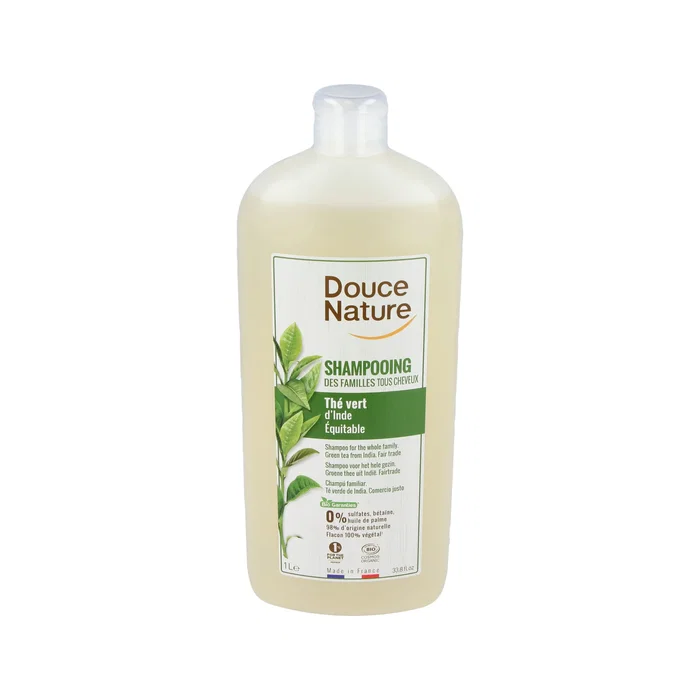 DOUCE NATURE Shampooing Thé Vert 1L pour toute la famille DOUCE NATURE Shampooing Thé Vert 1L pour toute la famille