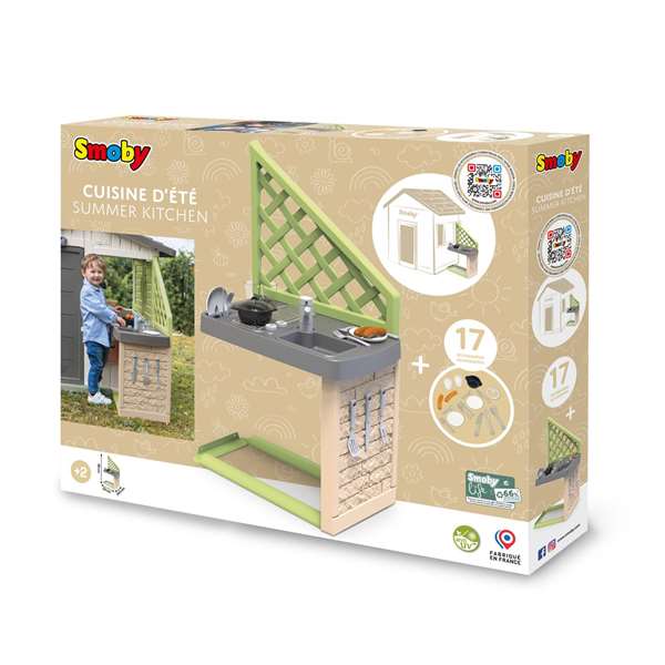 Smoby Cuisine de jeu S.Life avec 17 accessoires en plastique