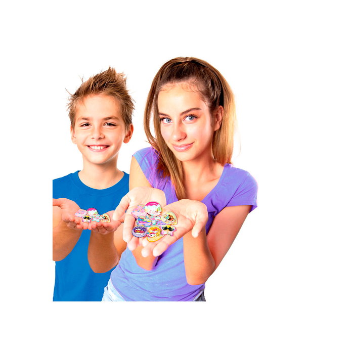 Bizak - Kit DIY Création de Stickers 3D Smiley avec Paillettes, Gemmes et Sprinkles - Âge recommandé : +6 ans - Réf. 63332665