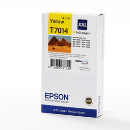 Epson Cartouche d'encre Jaune XXL T7014 / C13T70144010 pour imprimantes Epson à réservoirs haute capacité