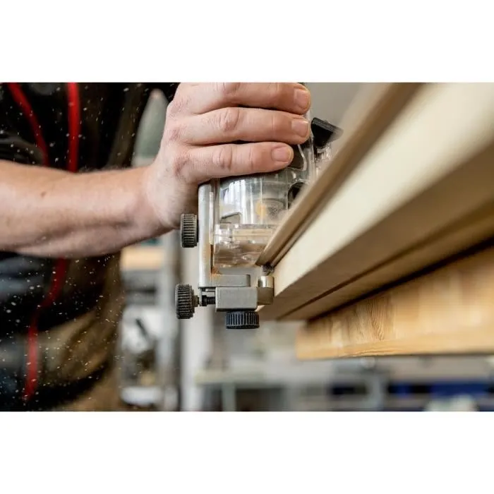 Metabo FM 500-6 Affleureuse électrique 500W pour bois, fraisage, rognage et rainurage, compacte et légère avec guide latéral et de copiage