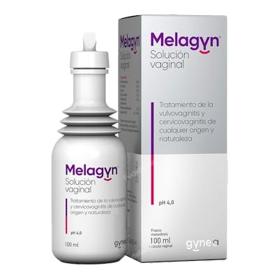 Gynea Melagyn Melagyn Solution Vaginale 100ml - Traitement Vulvovaginite Cervicovaginite Gynea Melagyn Melagyn Solution Vaginale 100ml - Traitement Vulvovaginite Cervicovaginite