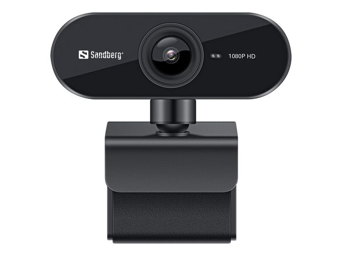 Sandberg Webcam USB Flex - Microphone intégré - Résolution Full HD 1080P - Installation sans pilote - Pour visioconférences et appels vidéo