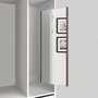 Emuca Miroir extractible pour l'intérieur de l'armoire, Peint en moka, Acier et Plastique et Verre.
