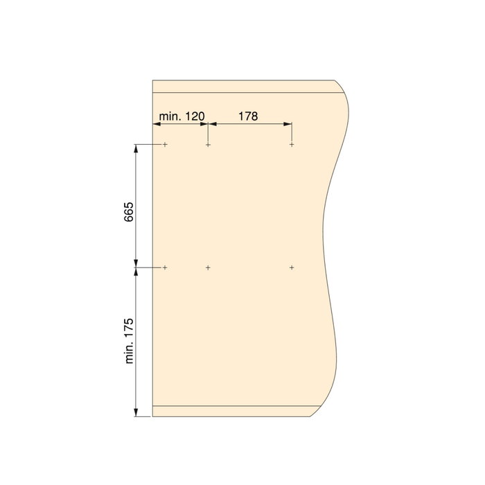 Emuca Miroir extractible pour l'intérieur de l'armoire, Peint en moka, Acier et Plastique et Verre.