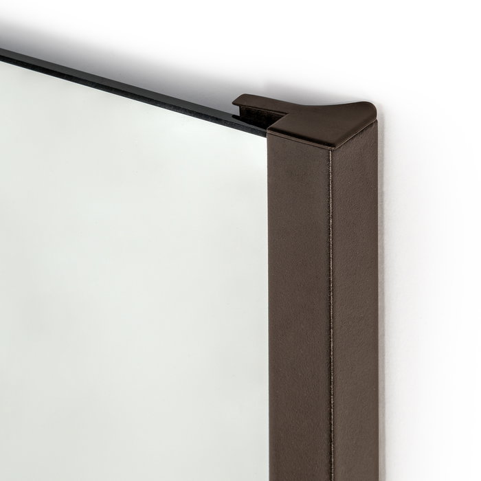 Emuca Miroir extractible pour l'intérieur de l'armoire, Peint en moka, Acier et Plastique et Verre.