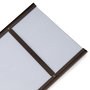 Emuca Miroir extractible pour l'intérieur de l'armoire, Peint en moka, Acier et Plastique et Verre.