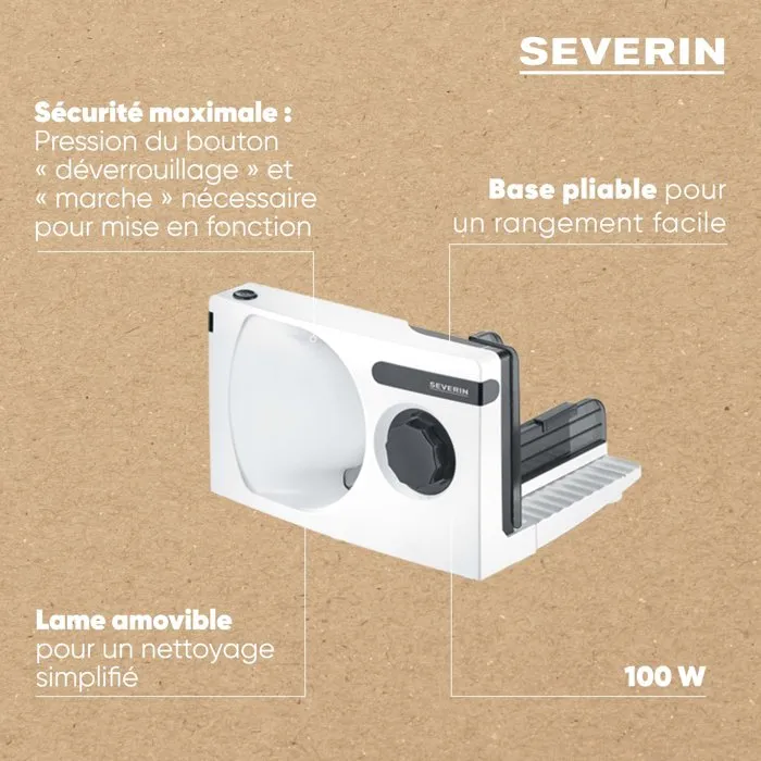 Severin AS 3912 Trancheuse électrique compacte