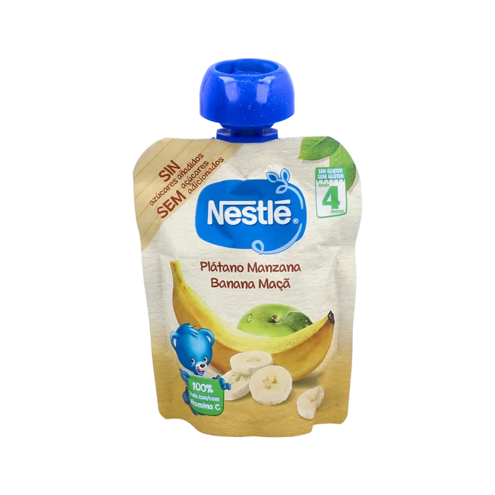 NESTLE Naturnes Poche Compote de Pommes 90g - Aliment pour bébé sans sucres ajoutés NESTLE Naturnes Poche Compote de Pommes 90g - Aliment pour bébé sans sucres ajoutés
