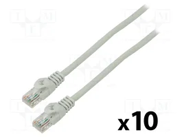 LANBERG Cordon de raccordement Cat 6 U/UTP 1m RJ45 gris