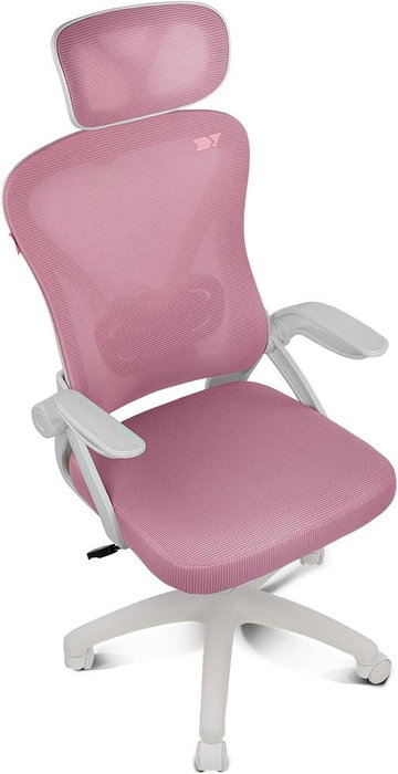 Drift DRAIR35 Silla Gaming Blanc Rose Maille Transpirable Réglable 120° Pliable Max 120kg