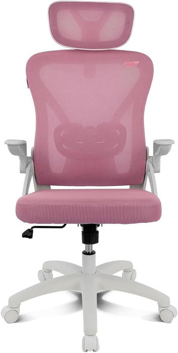 Drift DRAIR35 Silla Gaming Blanc Rose Maille Transpirable Réglable 120° Pliable Max 120kg