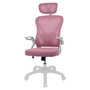 Drift DRAIR35 Silla Gaming Blanc Rose Maille Transpirable Réglable 120° Pliable Max 120kg