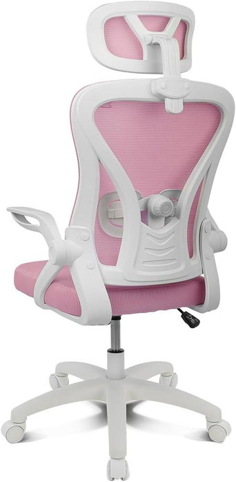 Drift DRAIR35 Silla Gaming Blanc Rose Maille Transpirable Réglable 120° Pliable Max 120kg
