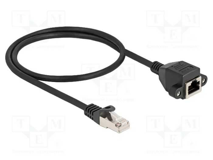 DELOCK Extendeur Ethernet S/FTP RJ50 0,5m Noir DELOCK Extendeur Ethernet S/FTP RJ50 0,5m Noir