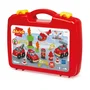 ECOIFFIER Abrick 3359 - Malette de Rangement Véhicule Pompier avec 3 Camions, Hélicoptère, Personnage et Accessoires - 18 mois