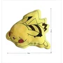 Pokémon - Coussin décoratif 3D Pikachu couché en microfibre - 50 cm - Accessoire déco géant et moelleux