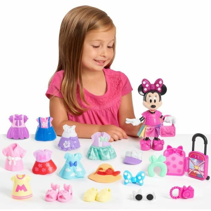 Disney Coffret Fashion Minnie Mouse avec poupée de 15 cm et 25 accessoires