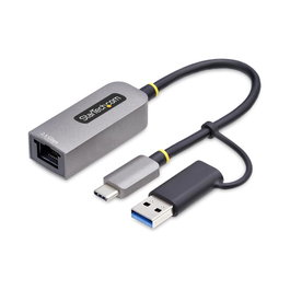 StarTech.com U2GA-USB-C-ETHERNET Adaptateur USB-C vers Ethernet RJ45 2.5 GbE avec adaptateur USB-A