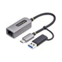 StarTech.com U2GA-USB-C-ETHERNET Adaptateur USB-C vers Ethernet RJ45 2.5 GbE avec adaptateur USB-A