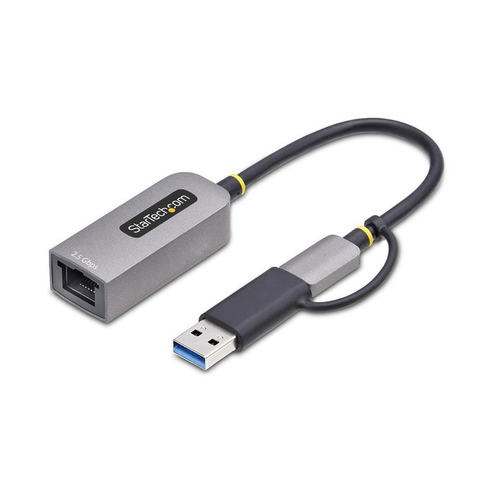 StarTech.com U2GA-USB-C-ETHERNET Adaptateur USB-C vers Ethernet RJ45 2.5 GbE avec adaptateur USB-A