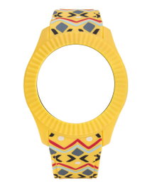 Watxandco Bracelet de montre COWA3027 Jaune 43mm